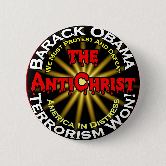 AntiChristObamaDefeat Pinback Button (Front)