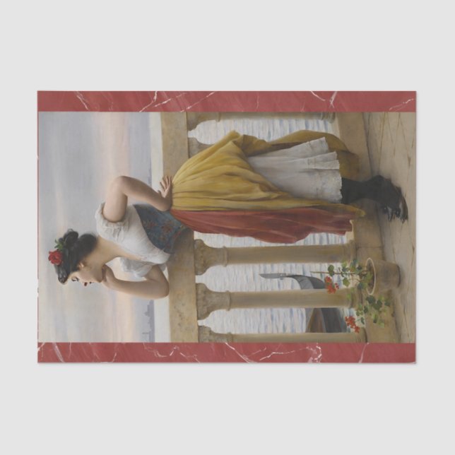 Anticipation by Eugene de Blaas, Art Decoupage Tissue Paper (Front)