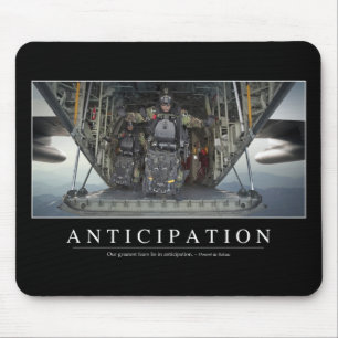Anticipation: Inspirational Quote Mouse Pad