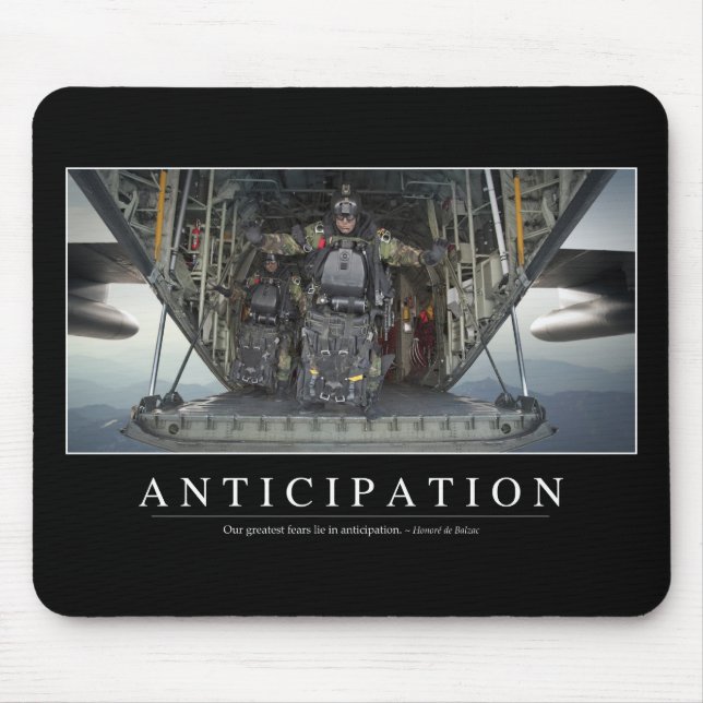 Anticipation: Inspirational Quote Mouse Pad (Front)
