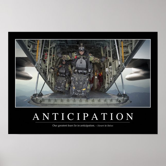 Anticipation: Inspirational Quote Poster (Front)