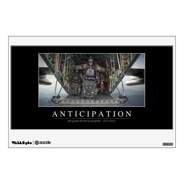 Anticipation: Inspirational Quote Wall Decal (Front)