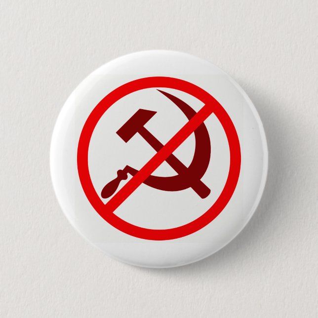 anticommunist pinback button (Front)