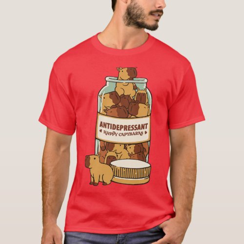 Antidepressant Capybara by Tobe Fonseca T_Shirt