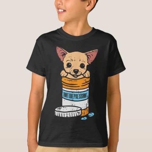 Antidepressant Chihuahua Cute Chiwawa Dog Lover Ow T_Shirt