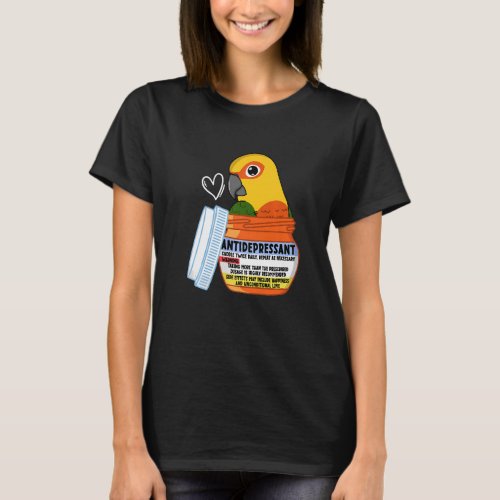 Antidepressant Cute Parrot I Jenday Conure Premium T_Shirt