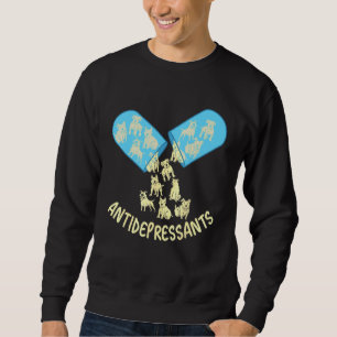 Antidepressants Pitbull Dog  Funny Dog Owner Sweatshirt