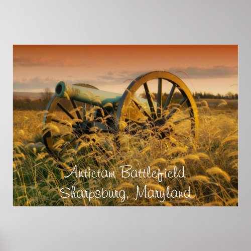 Antietam Battlefield Cannon Photo Poster