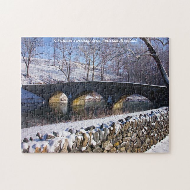 Antietam Maryland. Christmas Greetings Jigsaw Puzzle (Horizontal)