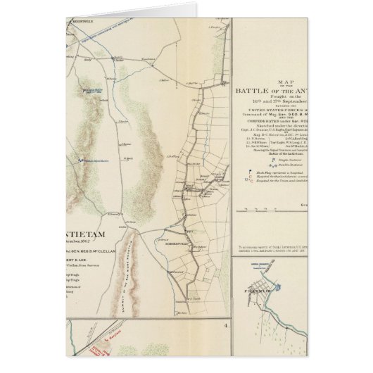 Antietam, Suffolk, Gettysburg Cards (Front)