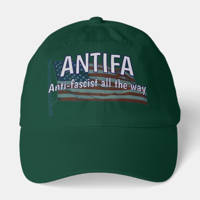 ANTIFA Anti- Fascism Flag Hat (Front)