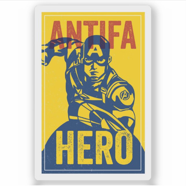 ANTIFA HEROES SERIES: Captain American Sticker (Front)