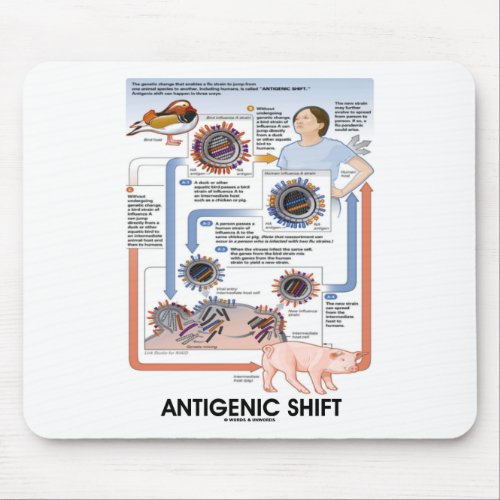 Antigenic Shift Virus Transmission Mouse Pad
