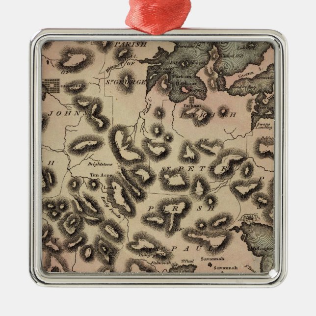 Antigua 2 metal ornament (Front)