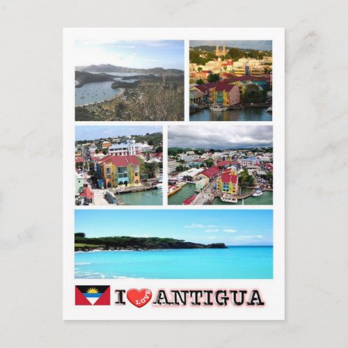 Antigua and Barbuda _ Antigua _ I Love _ Postcard