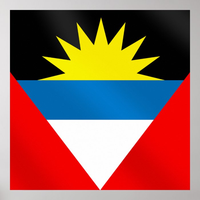 Antigua and Barbuda Caribbean Flag Poster