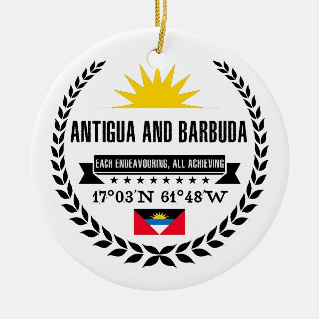 Antigua and Barbuda Ceramic Ornament (Front)