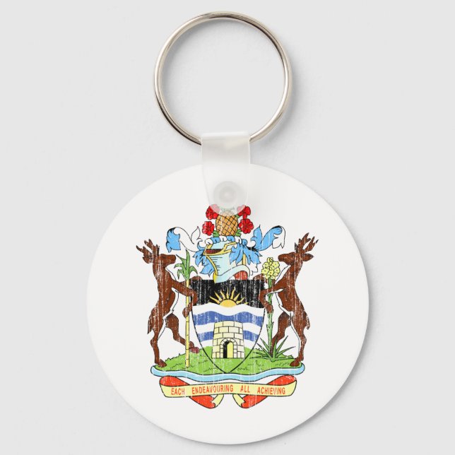 Antigua And Barbuda Coat Of Arms Keychain (Front)