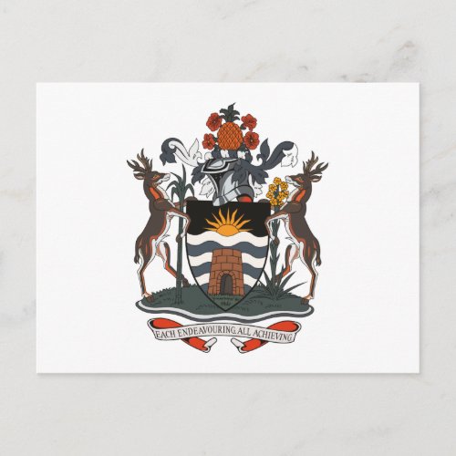 Antigua And Barbuda Coat of Arms Postcard