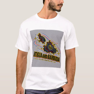 Antigua and Barbuda Dynamic Topographic Caribbean  T-Shirt