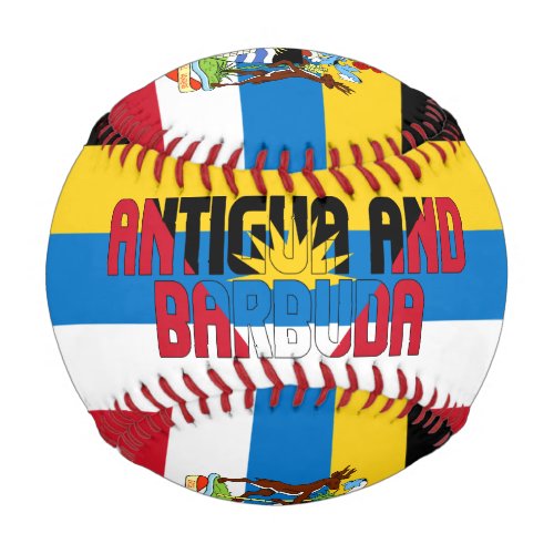 Antigua and Barbuda Flag and Coat of Arms Baseball