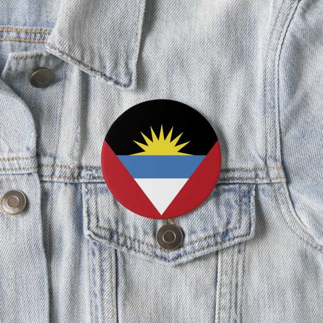 Antigua and Barbuda flag Button (In Situ)