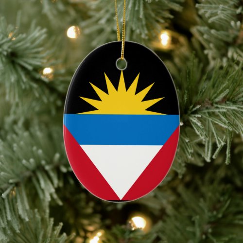 Antigua and Barbuda Flag Ceramic Ornament