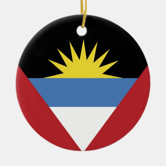 Antigua and Barbuda flag Ceramic Ornament (Front)