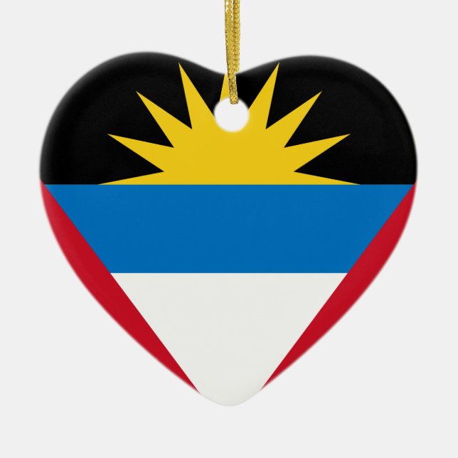 Antigua and Barbuda Flag Ceramic Ornament (Front)