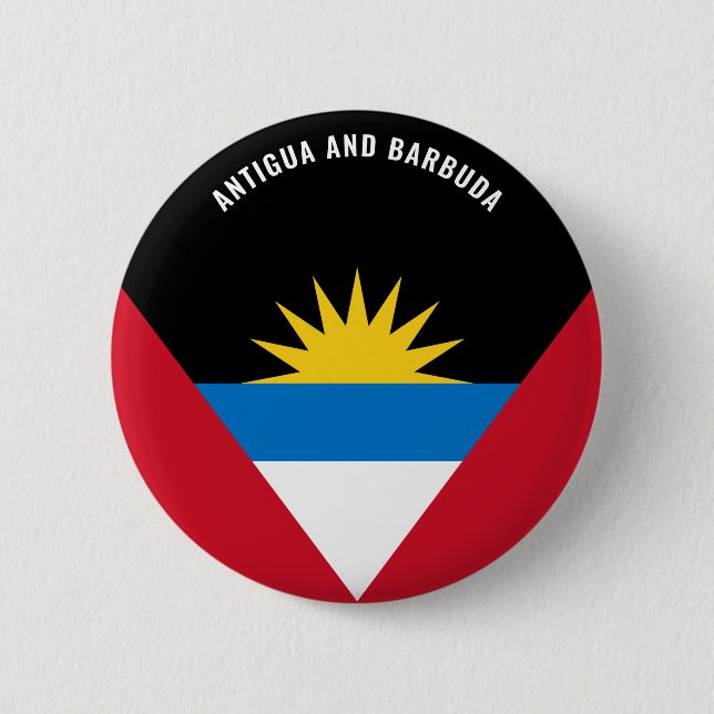 Antigua and Barbuda Flag Charming Patriotic Button (Front)