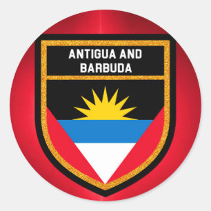 Antigua And Barbuda Flag Classic Round Sticker