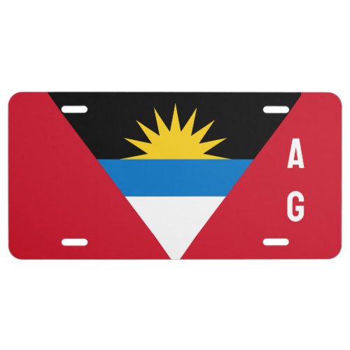 Antigua and Barbuda Flag License Plate