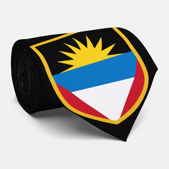 Antigua and Barbuda Flag Neck Tie (Rolled)
