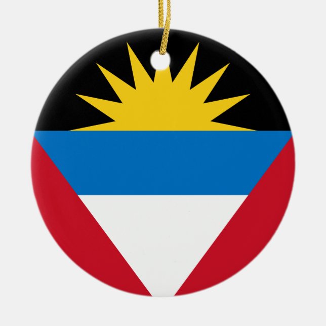 antigua and barbuda flag ornament (Front)