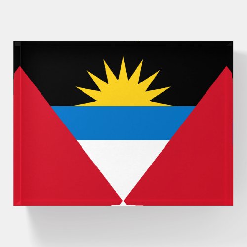 antigua and barbuda flag paperweight