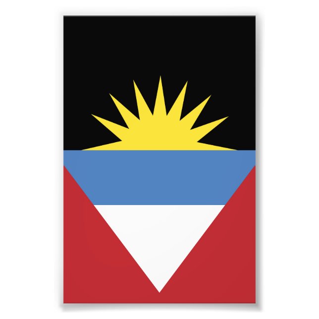 Antigua and Barbuda flag Photo Print (Front)