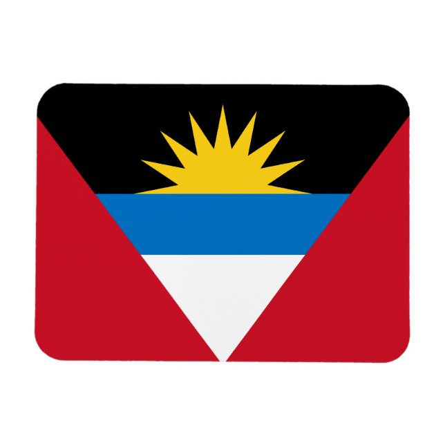 Antigua and Barbuda Flag Premium Magnet (Horizontal)