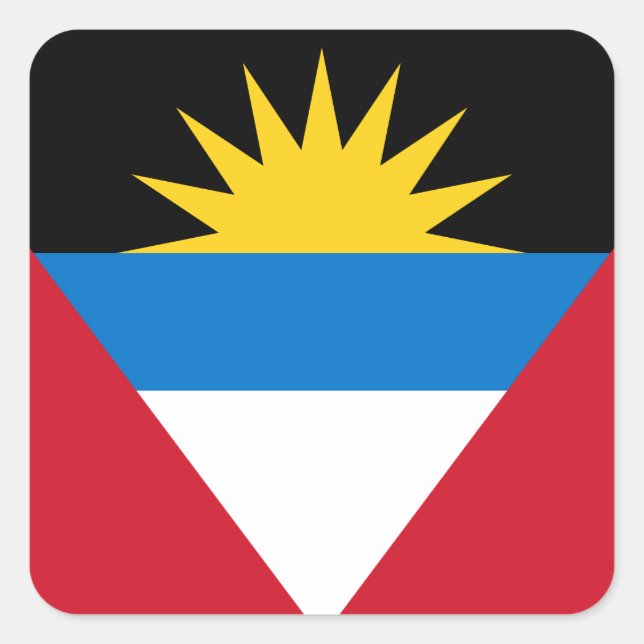 Antigua and Barbuda Flag Square Sticker (Front)