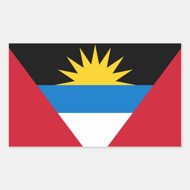 Antigua and Barbuda Flag Sticker (Front)