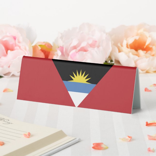 Antigua and Barbuda flag Table Tent (In SItu (Wedding))