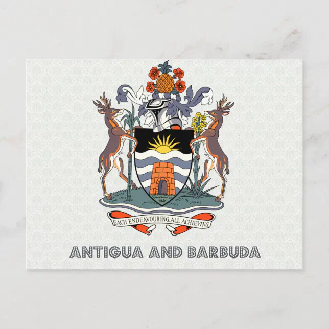 Antigua And Barbuda High Quality Coat of Arms Postcard | Zazzle