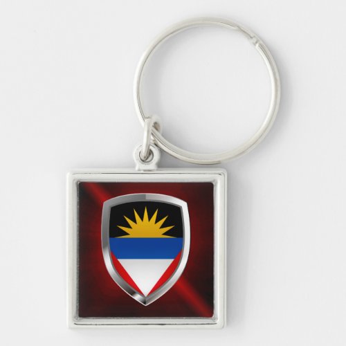 Antigua and Barbuda Mettalic Emblem Keychain