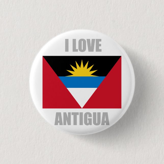 Antigua And Barbuda Pinback Button (Front)