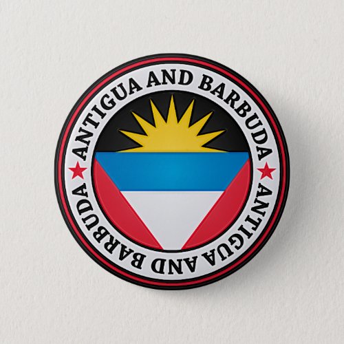 Antigua And Barbuda Round Emblem Button