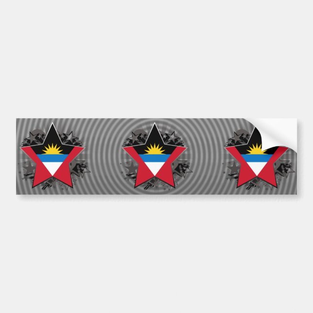 Antigua and Barbuda Star Bumper Sticker (Front)