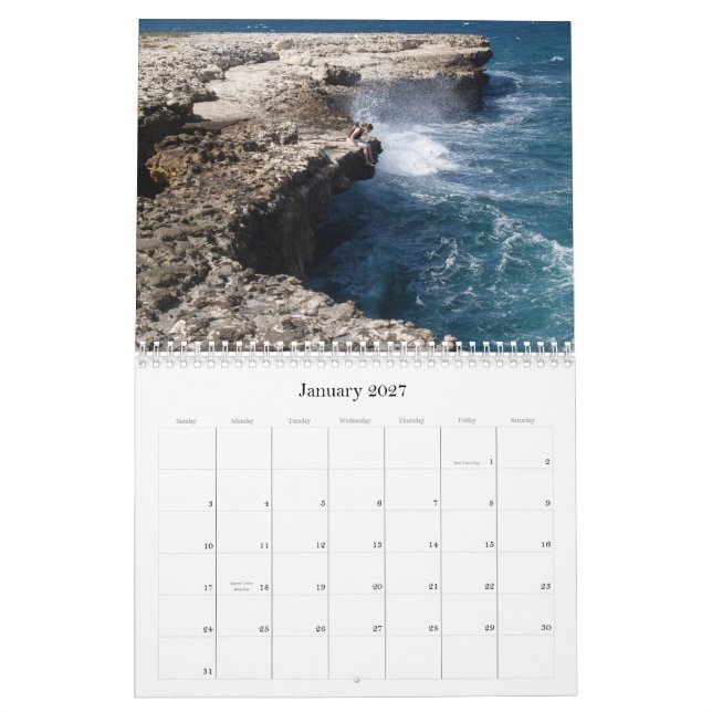Antigua Barbuda Calendar (Jan 2027)