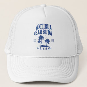 Antigua & Barbuda Caribbean Palm Tree Trucker Hat