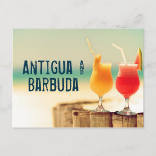 Antigua & Barbuda cocktails Postcard