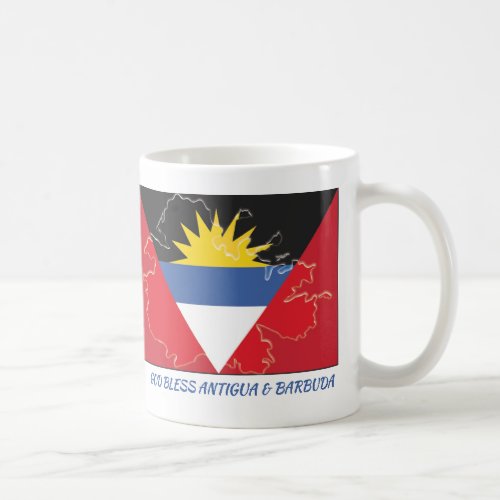 ANTIGUA BARBUDA FLAG Scripture Customized White Coffee Mug