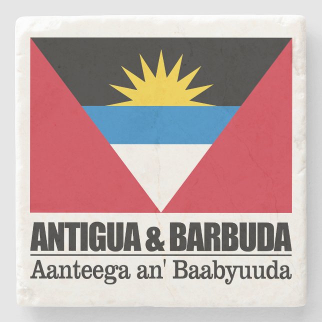 Antigua & Barbuda Stone Coaster (Front)